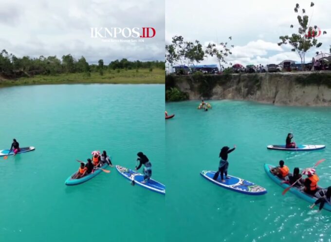 Danau Biru di Desa Panca Jaya, Kecamatan Muara Kaman, Kukar