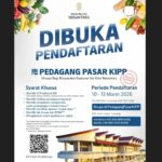 Pendaftaran Pedagang Pasar KIPP Nusantara Resmi Dibuka