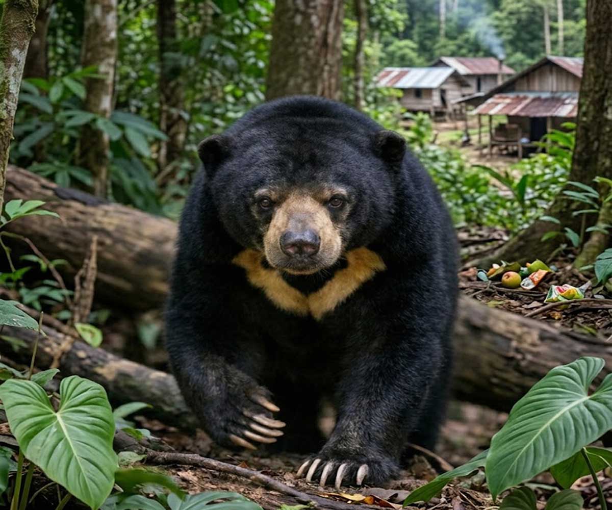 Beruang madu masuk pemukiman Kutim