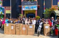 Pemerintah Kabupaten Hulu Sungai Utara (HSU), Kalimantan Selatan, menggelar jalan santai serta senam bersama di Kecamatan Sungai Pandan (Alabio)