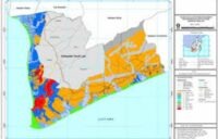 Peta sebaran desa pesisir di Kabupaten Tanah Laut yang memperlihatkan garis pantai panjang dengan potensi kelautan dan perikanan yang melimpah.